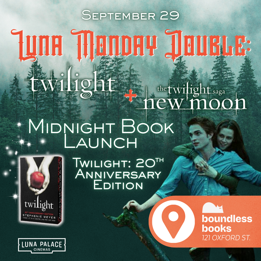Twilight + Twilight New Moon: Midnight book launch of the 20th Anniversary Edition Book at Boundless Books.